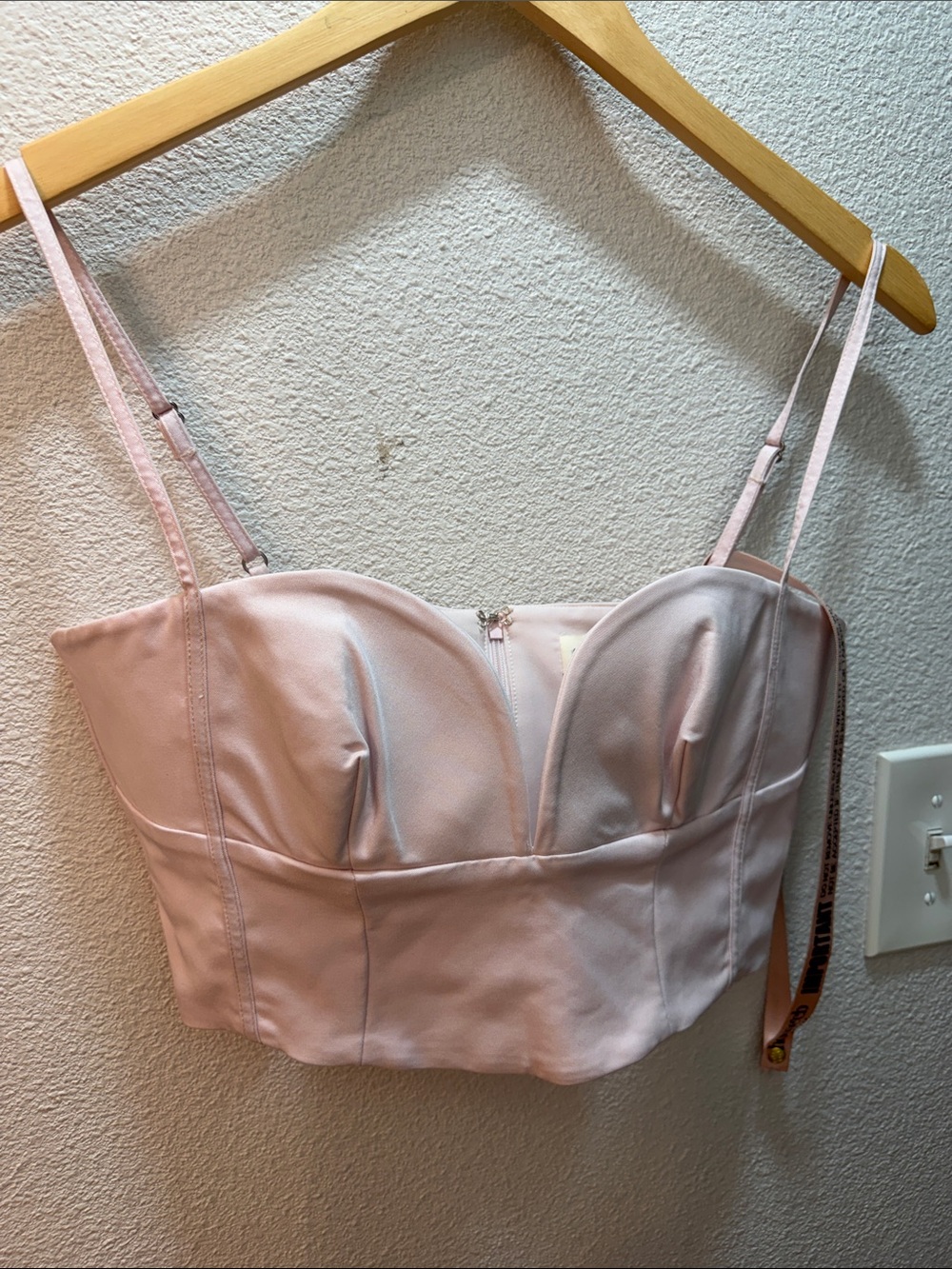 House of CB Pale Pink Bustier Crop Top
